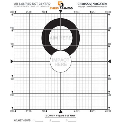 Zero Your Red Dot Sight – 25-Yard Sight-In Target