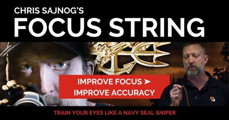 Image of Chris Sajnog with with his focus string designed to improve eyesight