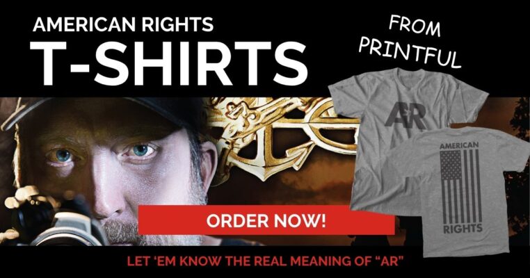 Picture of Chris Sajnog and his American Rights T-Shirts