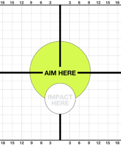 NEW HIGH-VISIBILITY 25 Yard Sight In Targets for Iron Sights – Neon Yellow