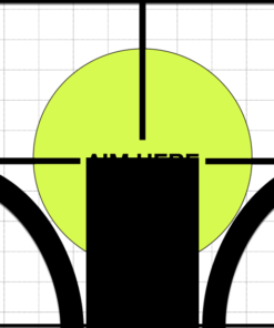 Alternative view of NEW HIGH-VISIBILITY 25 Yard Sight In Targets for Iron Sights – Neon Yellow